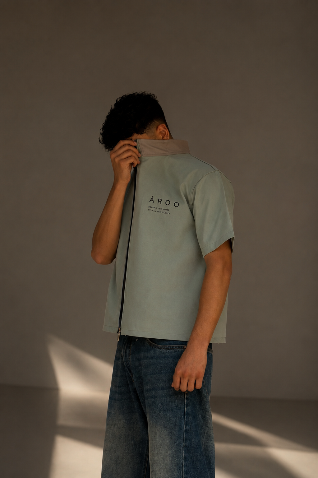 VESSEL ZIP SHIRT — SAGE