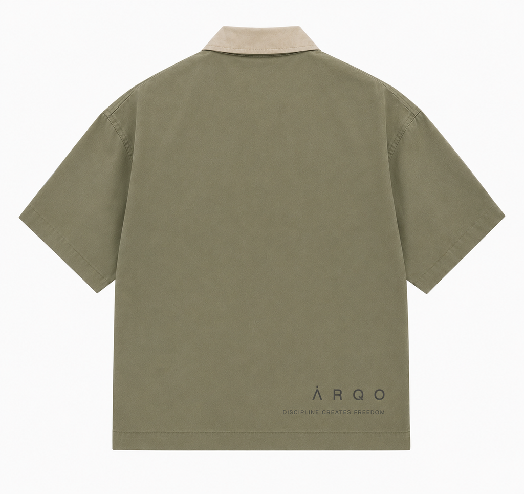 VESSEL ZIP SHIRT — SAGE