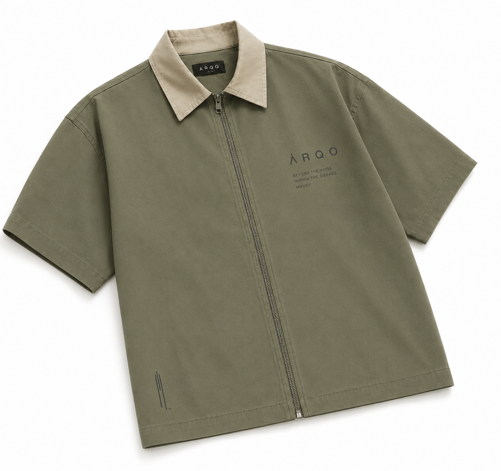 VESSEL ZIP SHIRT — SAGE